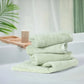 Organic Luxury 4Pc Wash Towel, Green|650 GSM Organic Cotton