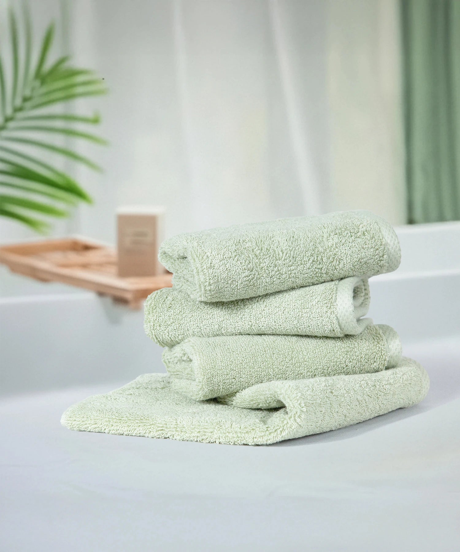 Organic Luxury 4Pc Wash Towel, Grey|650 GSM Organic Cotton