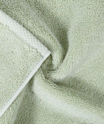 Organic Luxury 4Pc Wash Towel, Green|650 GSM Organic Cotton