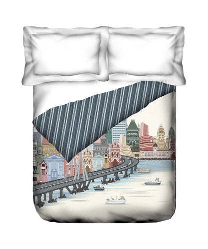Classic Safarnama Double AC Blanket/Comforter, City Rush| 210 TC Cotton Shell 150 GSM Polyester Filling