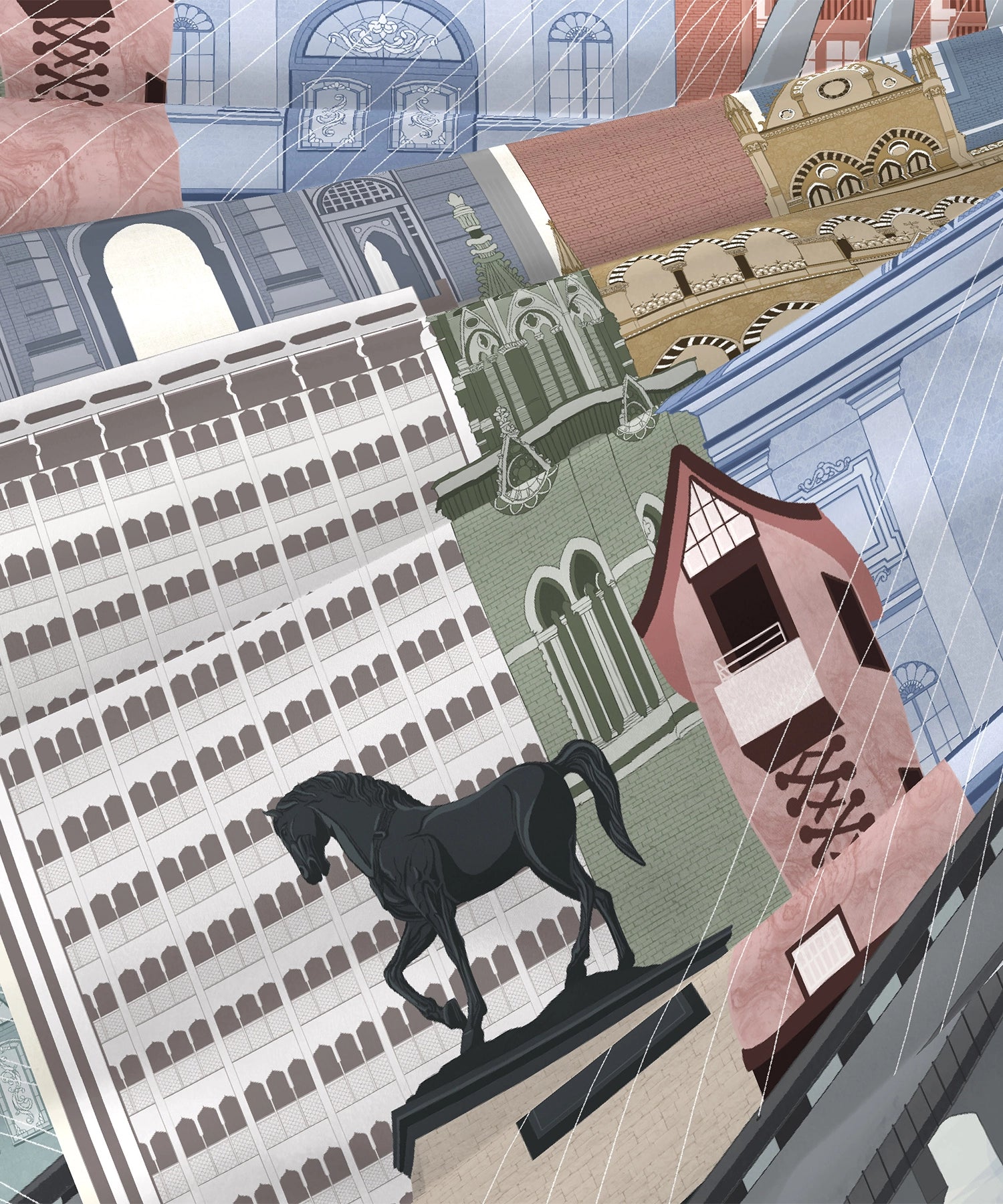 Classic Safarnama Double AC Blanket/Comforter, City Rush| 210 TC Cotton Shell 150 GSM Polyester Filling