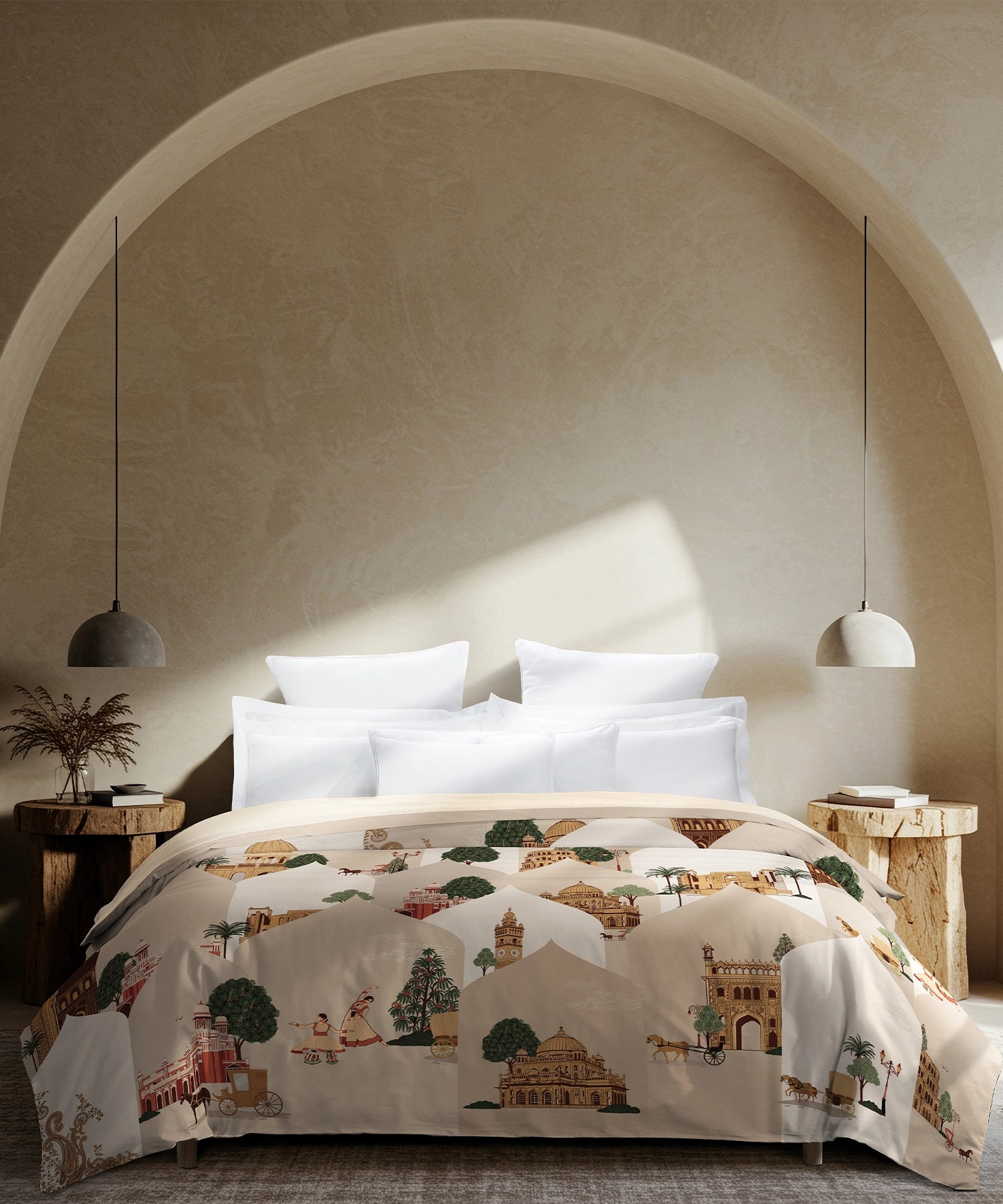 Classic Safarnama Double AC Blanket/Comforter, Awadhi Ride| 210 TC Cotton Shell 150 GSM Polyester Filling