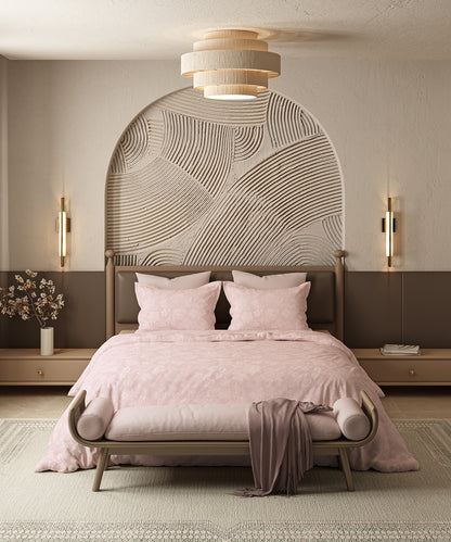 Home Essential Pastel Poetry Floral King Bedsheet, IRAJA BLUSH|144TC Cotton| 2 Pillow Covers