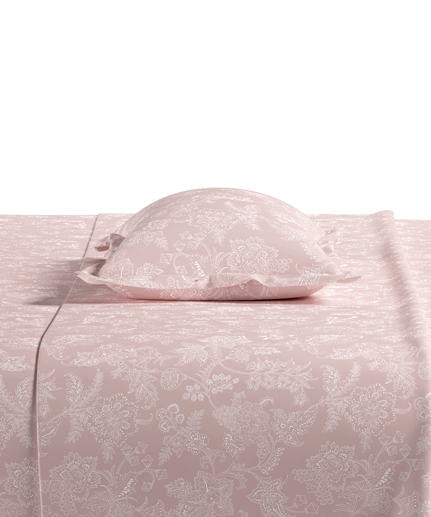 Home Essential Pastel Poetry Floral King Bedsheet, IRAJA BLUSH|144TC Cotton| 2 Pillow Covers