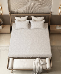 Home Essential Pastel Poetry Floral King Bedsheet,IRAJA PEPPER|144TC Cotton| 2 Pillow Covers