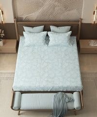 Home Essential Pastel Poetry Floral King Bedsheet,IRAJA TIFFANY|144TC Cotton| 2 Pillow Covers