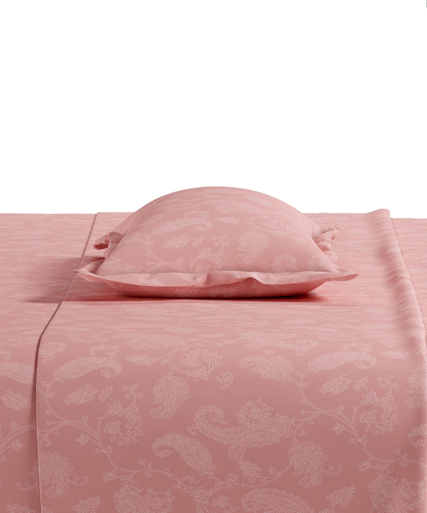 Home Essential Pastel Poetry Floral Fitted Bedsheet, NITARA PEONY|144TC Cotton| 2 Pillow Covers