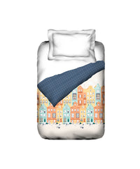 Juniors Single AC Comforter, Day doodle| 144TC Cotton