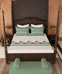 Road To Jaipur Double Duvet Set, TORAN DWAR|210 TC Cotton| 6 Pc Set