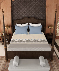 Road To Jaipur Double Duvet Set, BAGICHI VAAS |210 TC Cotton| 6 Pc Set