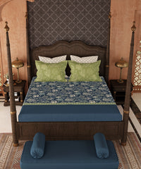 Road To Jaipur Double Duvet Set, CHAAP RANG |210 TC Cotton| 6 Pc Set