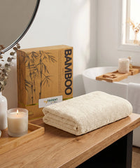 Cotton Bamboo Bath Towel, Beige| 450 GSM