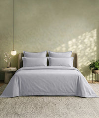 Style me Solid King Bedsheet, Grey |180 TC Cotton|2 Pillow Covers|Solid