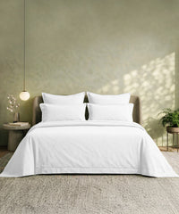 Style me Solid King Bedsheet, White |180 TC Cotton|2 Pillow Covers|Solid