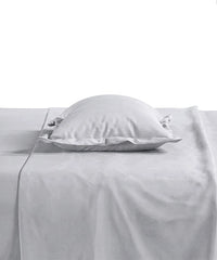 Style me Solid King Fitted Bedsheet, Grey |180 TC Cotton|2 Pillow Covers|Solid