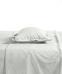 Style me Solid King Fitted Bedsheet, Duck Egg |180 TC Cotton|2 Pillow Covers|Solid