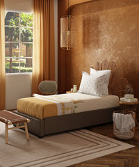 Home Essentials Namaste Bharat Single Bedsheet Set, Vatsalya Ochre| 144 TC Cotton| 1 Pillow Cover