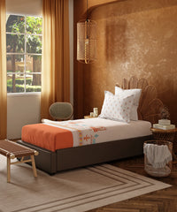 Home Essentials Namaste Bharat Single Bedsheet Set, Vatsalya Orange| 144 TC Cotton| 1 Pillow Cover