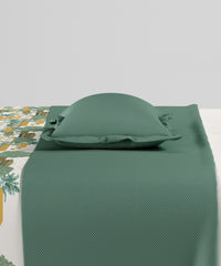 Home Essentials Namaste Bharat Fitted Bedsheet Set, Chetinad Green| 144 TC Cotton| 2 Pillow Covers