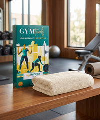 Cotton Bamboo Gym Towel, Beige| 450 GSM|Quick Dry