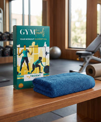 Cotton Bamboo Gym Towel, Blue| 450 GSM|Quick Dry