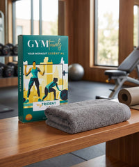 Cotton Bamboo Gym Towel, Charcoal| 450 GSM|Quick Dry