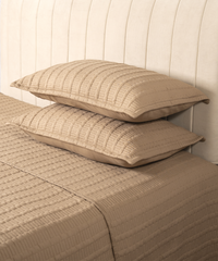 Nectarsoft Italian Retreat King Bedcover Set,Warm Taupe|90 GSM Cotton|3 Pc Set