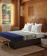 Home Essentials Namaste Bharat Bedding Set, Gharonda Turquoise | 144 TC Cotton|4 Pc Set