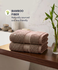 Cotton Bamboo 2 Pc Hand Towel, Rich Mahogany| 600 GSM