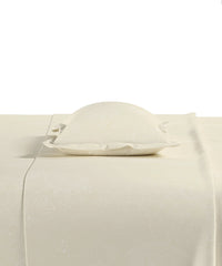 Home Essential Pastel Poetry King Fitted Bedsheet, Antra Butter|144TC Cotton| 2 Pillow Covers