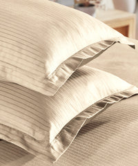 Classic Style me Solid King Bedsheet Set, Irish Cream| 210TC Cotton| 2 Pillow Covers