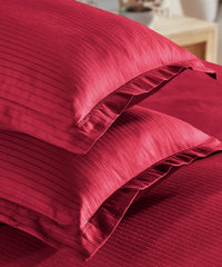Classic Style me Solid King Bedsheet Set, Blaze | 210TC Cotton| 2 Pillow Covers