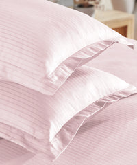 Classic Style me Solid King Bedsheet Set, Peony | 210TC Cotton| 2 Pillow Covers
