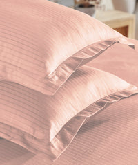 Classic Style me Solid King Bedsheet Set, Papaya | 210TC Cotton| 2 Pillow Covers