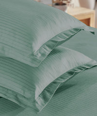 Classic Style me Solid King Bedsheet Set, Cedar | 210TC Cotton| 2 Pillow Covers