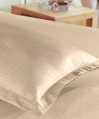 Classic Style me Solid Single Bedsheet Set, Irish Cream | 210TC Cotton | 1 Pillow Cover