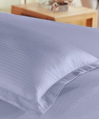 Classic Style me Solid Single Bedsheet Set, Amethyst | 210TC Cotton | 1 Pillow Cover