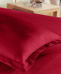 Classic Style me Solid Single Bedsheet Set, Blaze| 210TC Cotton | 1 Pillow Cover