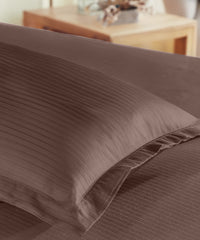 Classic Style me Solid Single Bedsheet Set, Biscotti| 210TC Cotton | 1 Pillow Cover