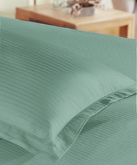 Classic Style me Solid Single Bedsheet Set, Cedar| 210TC Cotton | 1 Pillow Cover