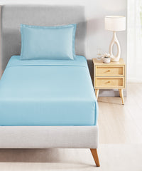 Classic Style me Solid Single Bedsheet Set, Ember| 210TC Cotton | 1 Pillow Cover