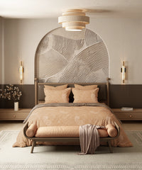 Home Essentials Pastel Poetry Bedding Set, Antra Amber| 144 TC Cotton|4 Pc Set