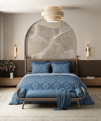Home Essentials Pastel Poetry Bedding Set, Sanjh Denim| 144 TC Cotton|4 Pc Set