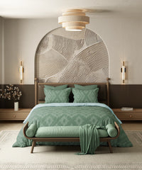 Home Essentials Pastel Poetry Bedding Set, Sanjh Jade| 144 TC Cotton|4 Pc Set