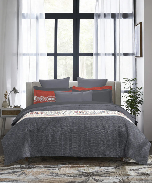 Indulgence Printed King Bedsheet, Medina Mosaic| 300TC Cotton| 4 Pillow Covers