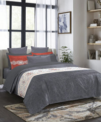 Indulgence Printed King Bedsheet Set, Medina Mosaic| 300TC Cotton| 4 Pillow Covers