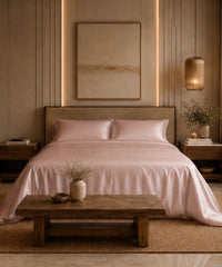 Classic Vitatex E Solid King bedsheet Set,Rose Dust| 210 TC Cotton| 2 Pillow Covers