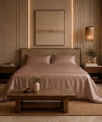 Classic Vitatex E Solid King bedsheet Set,Nude| 210 TC Cotton| 2 Pillow Covers