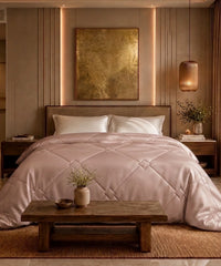 Classic Vitatex E Solid Double Comforter, Rose Dust|150 GSM Cotton