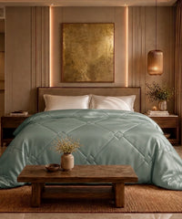 Classic Vitatex E Solid Double Comforter, Green Bay|150 GSM Cotton